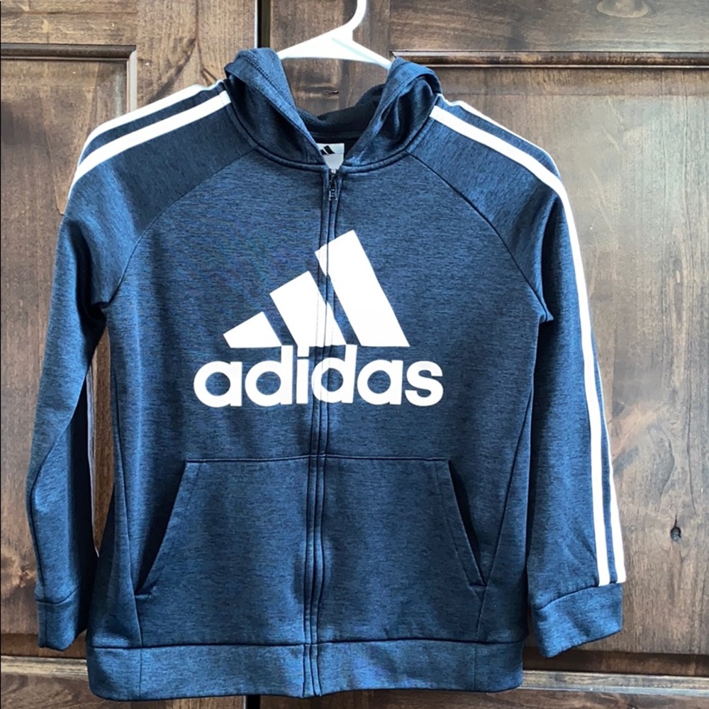 Adidas zip up hoodie , black/white